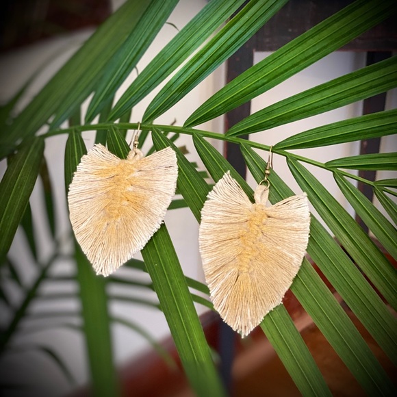 Macrame feathers earrings J. Cruz Hand made w love - Picture 9 of 13
